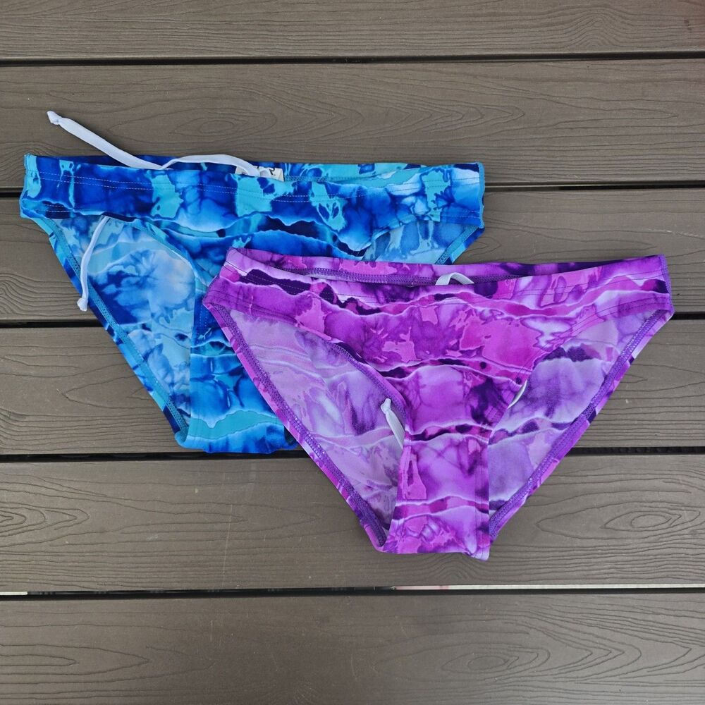 TYR Women's Admiral Purple/blue Workout Bikinj Bundle Sz M New No Tag